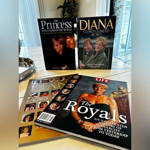 Princess Diana 2 hardbacks and 2 magazines